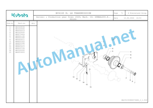 Kubota BV4160 R Parts Manual PDF-3