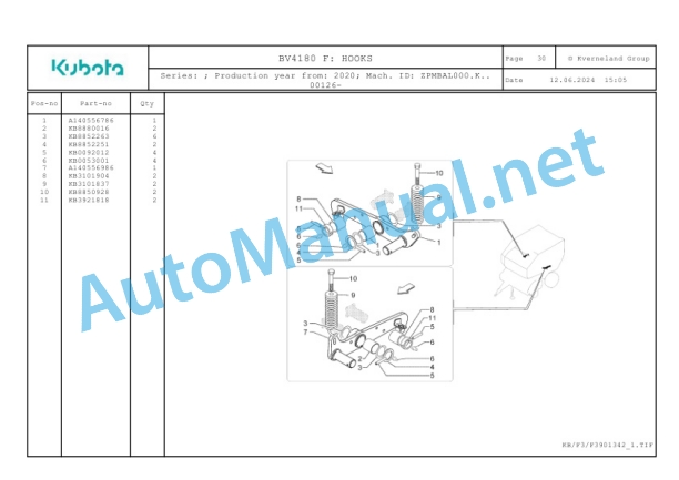 Kubota BV4180 F Parts Manual PDF-2