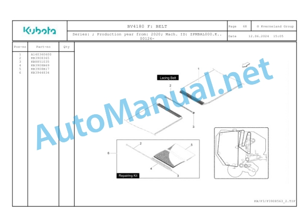 Kubota BV4180 F Parts Manual PDF-3