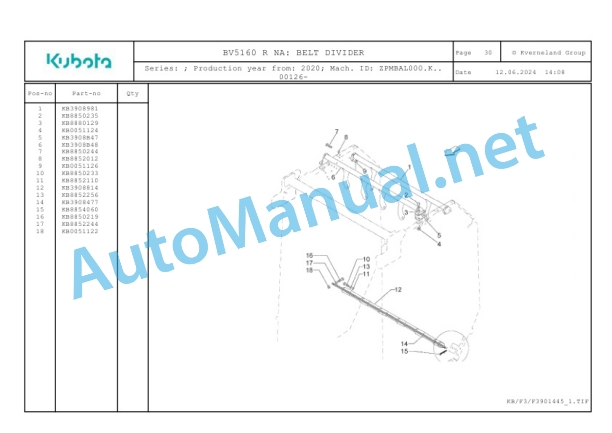 Kubota BV5160 R NA Parts Manual PDF-2