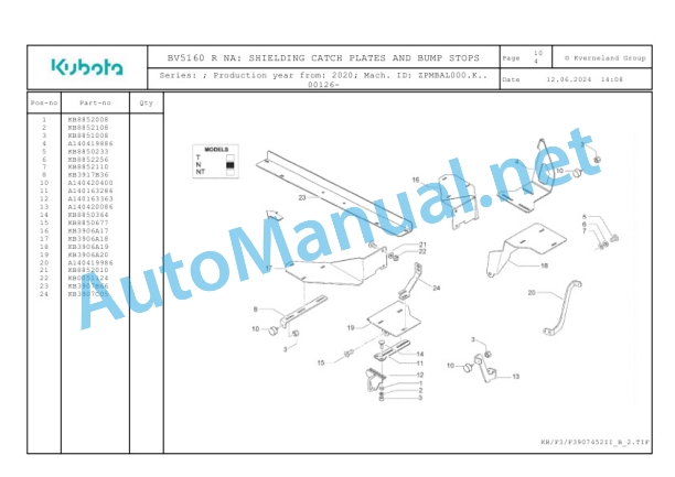 Kubota BV5160 R NA Parts Manual PDF-4