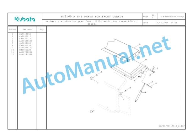 Kubota BV5160 R NA Parts Manual PDF-5