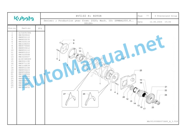 Kubota BV5160 R Parts Manual PDF-3