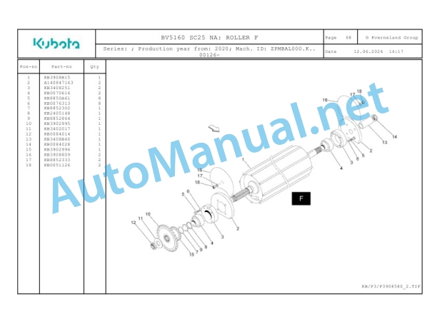 Kubota BV5160 SC25 NA Parts Manual PDF-3