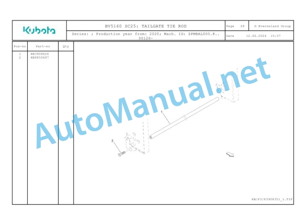 Kubota BV5160 SC25 Parts Manual PDF-3