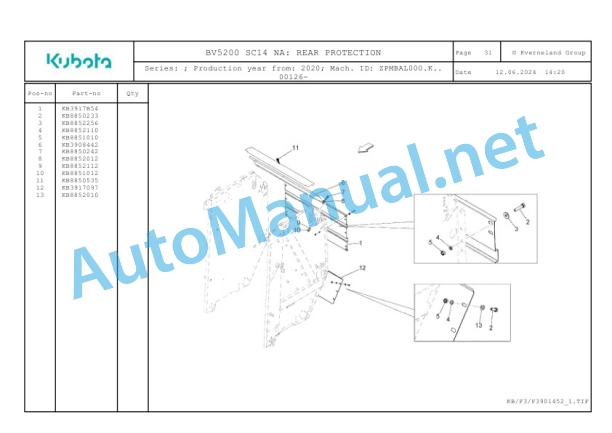 Kubota BV5200 SC14 NA Parts Manual PDF-2