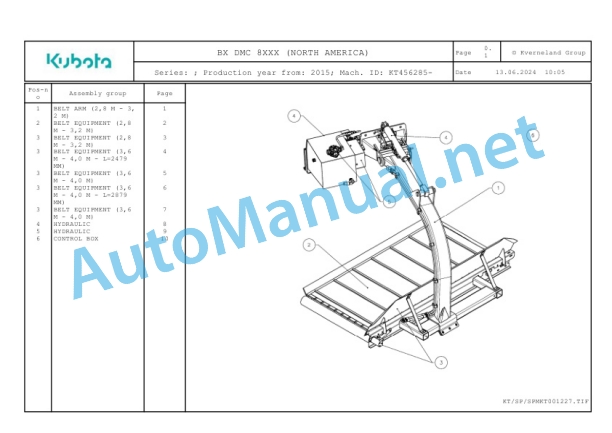 Kubota BX DMC 8XXX (NORTH AMERICA) Parts Manual PDF-2