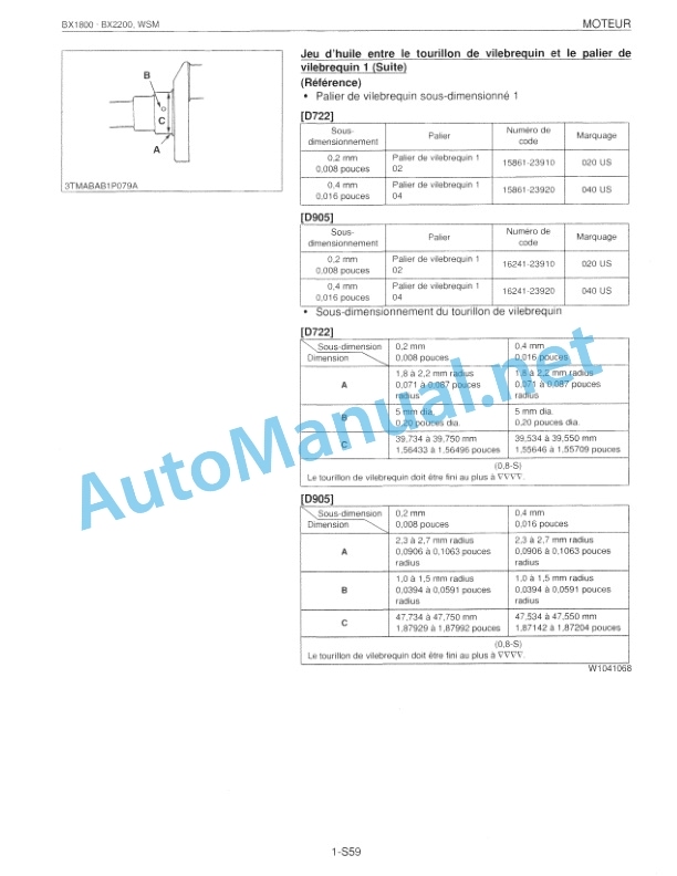 Kubota BX1800, BX2200 Tractor Workshop Manual PDF FR-3