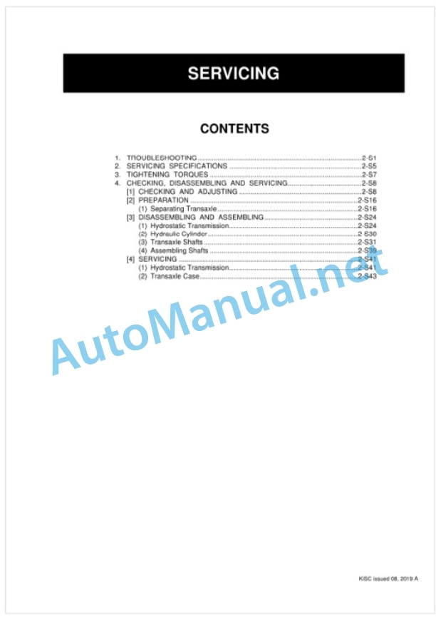 Kubota BX1860, BX2360, BX2660, RCK48 Workshop Manual PDF-3