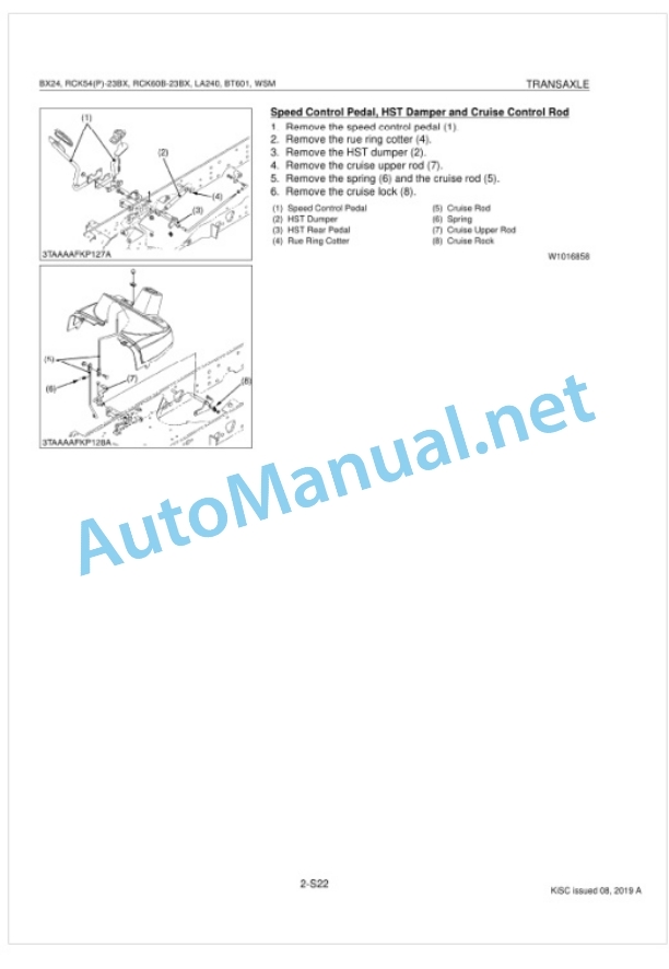 Kubota BX24, LA240, BT601, RCK54, RCK54P, RCK60B Tractor, Front Loader, Backhoe, Rotary Mower Workshop Manual PDF-3