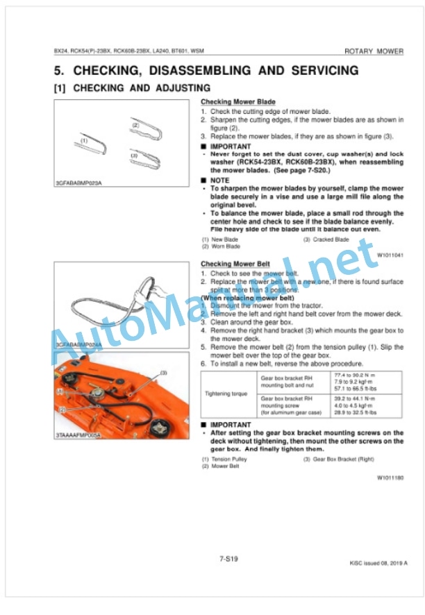 Kubota BX24, LA240, BT601, RCK54, RCK54P, RCK60B Tractor, Front Loader, Backhoe, Rotary Mower Workshop Manual PDF-5