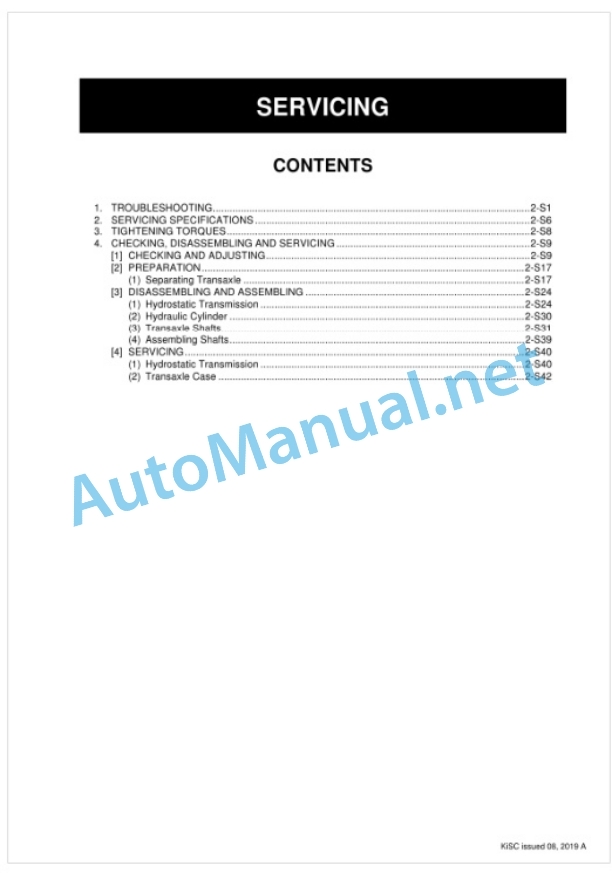 Kubota BX25DLB-AU, LA240A AU-SG, BT602 Tractor, Front Loader, Backhoe Workshop Manual PDF-3