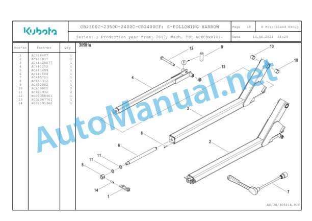 Kubota CB2300C-2350C-2400C-CB2400CF Parts Manual PDF-2