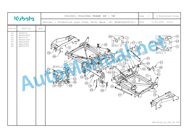 Kubota CD1001 Parts Manual PDF-2