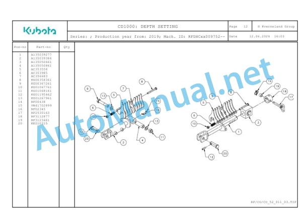 Kubota CD1001 Parts Manual PDF-3