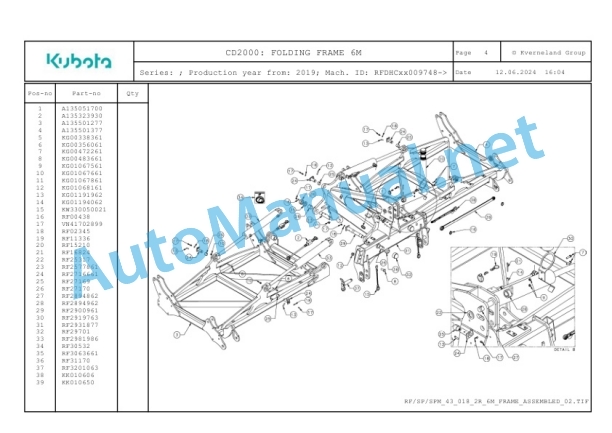 Kubota CD2000 Parts Manual PDF-2