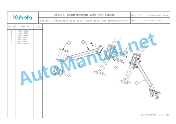 Kubota CD2000 Parts Manual PDF-3