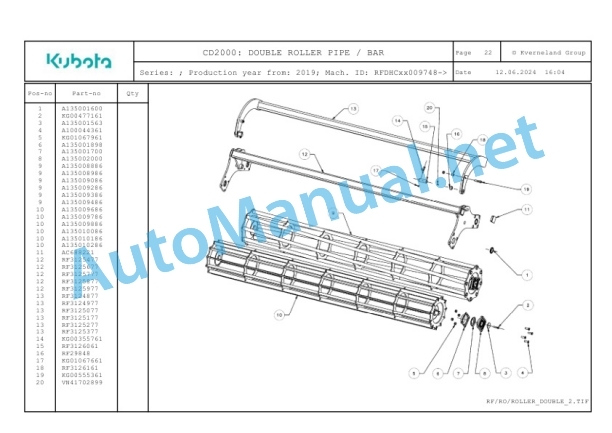 Kubota CD2000 Parts Manual PDF-4