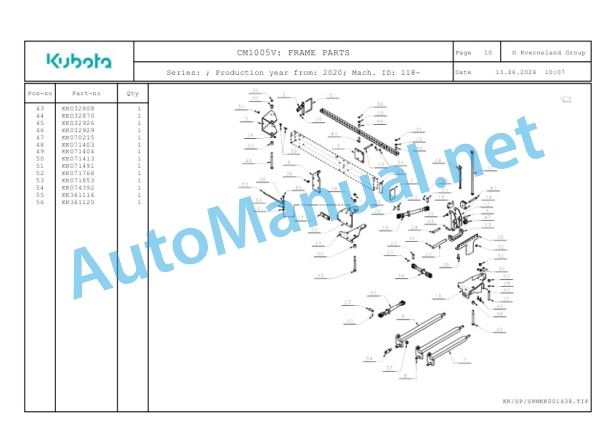 Kubota CM1005V Parts Manual PDF-4