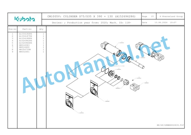 Kubota CM1005V Parts Manual PDF-5