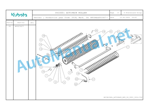 Kubota CU1000 Parts Manual PDF-4