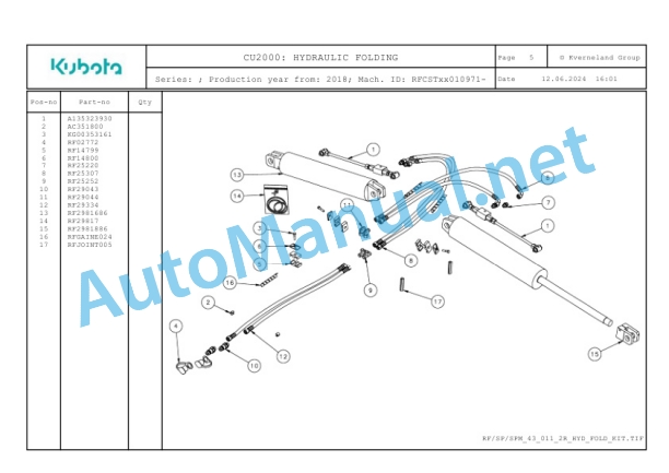 Kubota CU2000 Parts Manual PDF-2