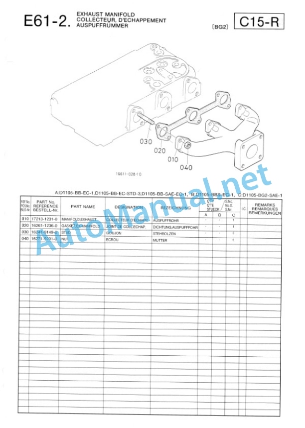 Kubota D1105-BB-EC-1, D1105-BBS-EC-1, D1105 Parts Manual PDF-5