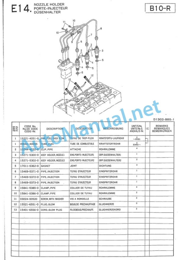 Kubota D1302-BBS-1 Diesel Engine Parts Manual PDF-4