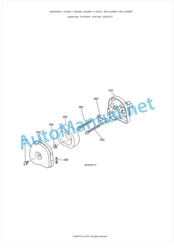 Kubota D130N Parts Manual PDF BKIDK0063-4