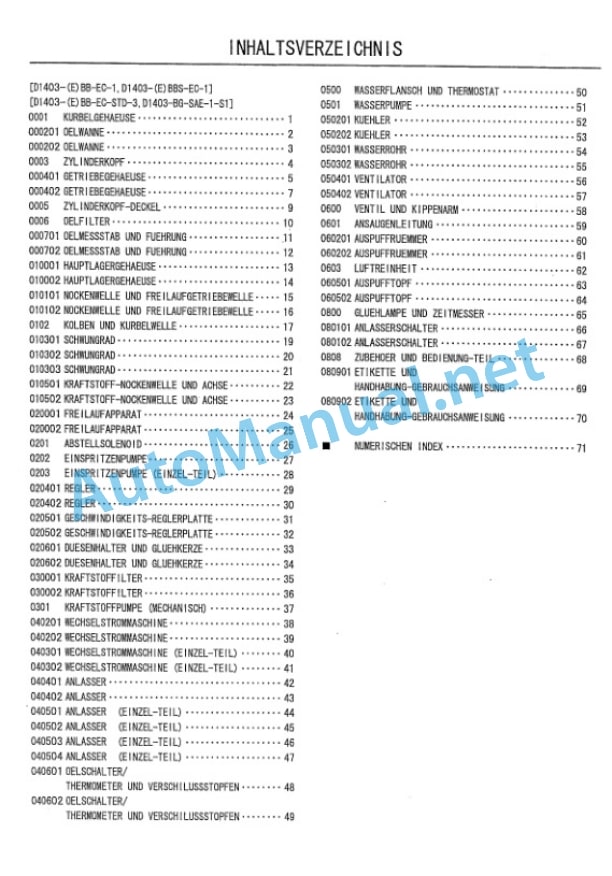 Kubota D1403-(E)BB-EC-1 Diesel Engine Parts Manual PDF-2