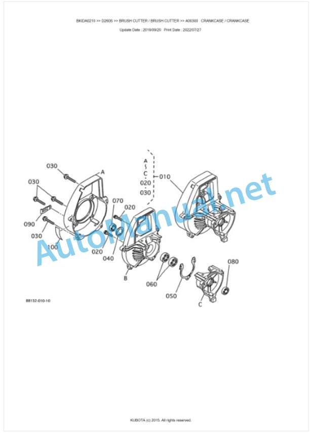 Kubota D260S Parts Manual PDF BKIDA0210-2