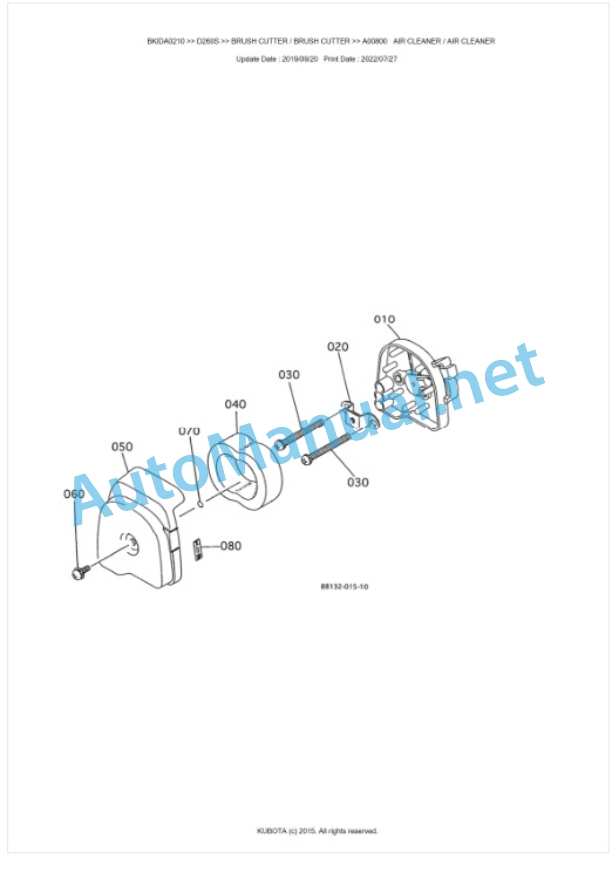 Kubota D260S Parts Manual PDF BKIDA0210-4