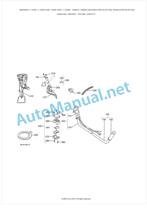 Kubota D330L Parts Manual PDF BKIDA0067-2