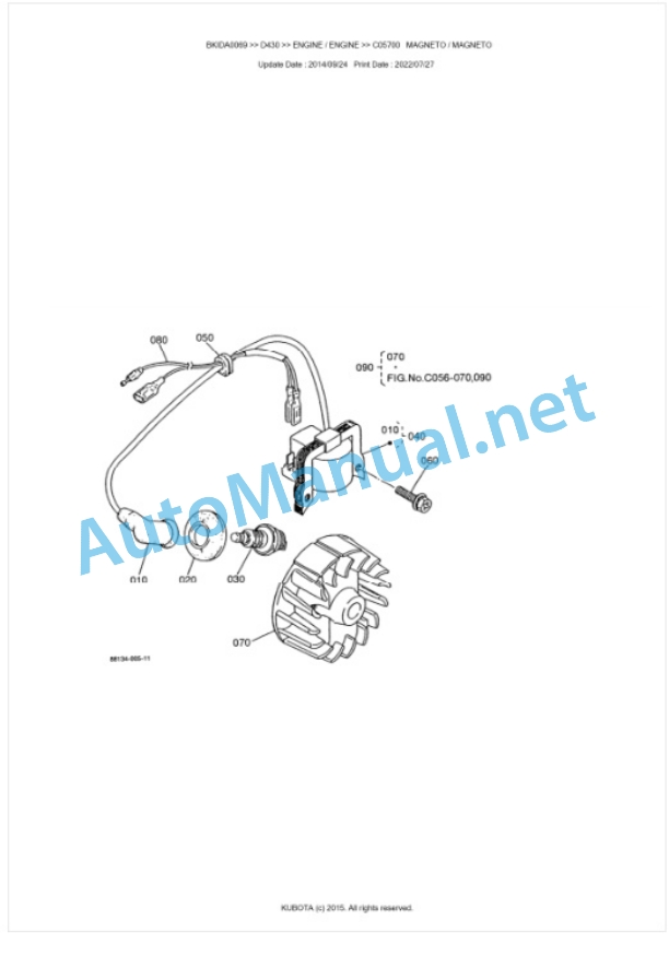 Kubota D430 Parts Manual PDF BKIDA0069-4