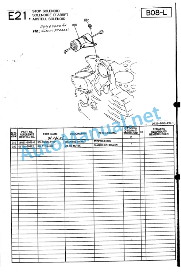 Kubota D722-BBS-EC-1 Diesel Engine Parts Manual PDF-3