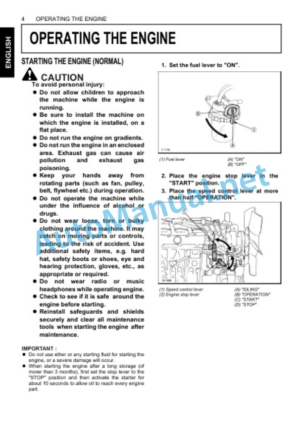 Kubota D905-E, D1105-TE, V1305-E, D1005 Operators Manual PDF-3