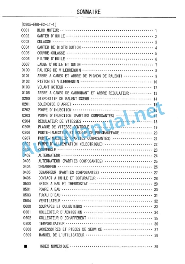 Kubota D905-EBB-EC-LT-1 Diesel Engine Parts Manual PDF-2