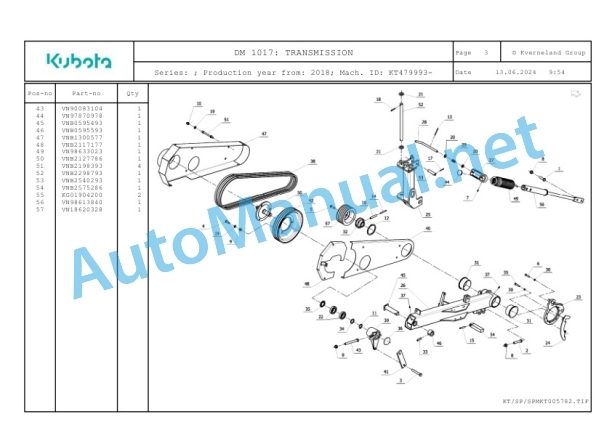 Kubota DM 1017 Parts Manual PDF-3