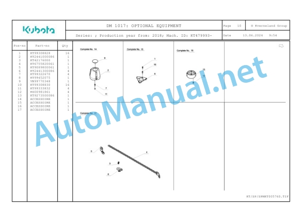 Kubota DM 1017 Parts Manual PDF-5