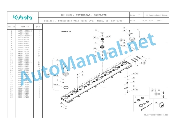 Kubota DM 3028 Parts Manual PDF-3