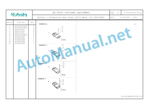 Kubota DM 3028 Parts Manual PDF-5