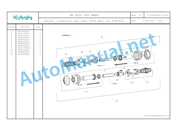 Kubota DM 3032 Parts Manual PDF-4