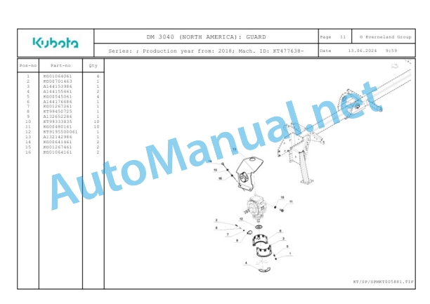 Kubota DM 3040 (NORTH AMERICA) Parts Manual PDF-4