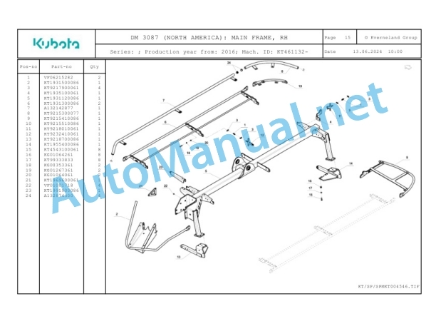 Kubota DM 3087 (NORTH AMERICA) Parts Manual PDF-4