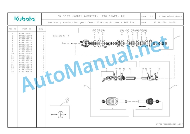 Kubota DM 3087 (NORTH AMERICA) Parts Manual PDF-5