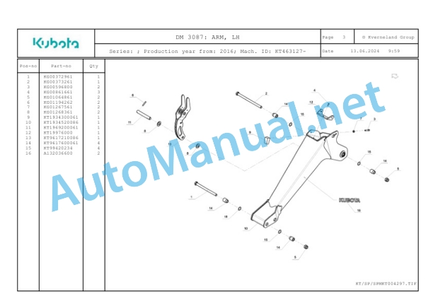 Kubota DM 3087 Parts Manual PDF-2