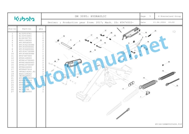 Kubota DM 3095 Parts Manual PDF-2