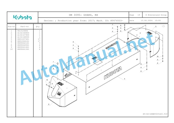 Kubota DM 3095 Parts Manual PDF-4