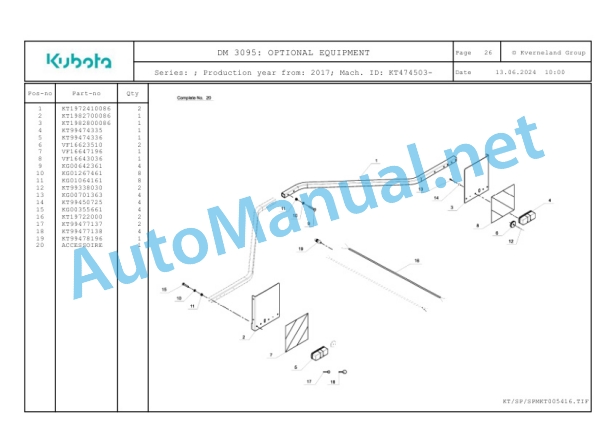 Kubota DM 3095 Parts Manual PDF-5