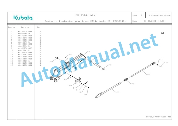 Kubota DM 3328 Parts Manual PDF-2